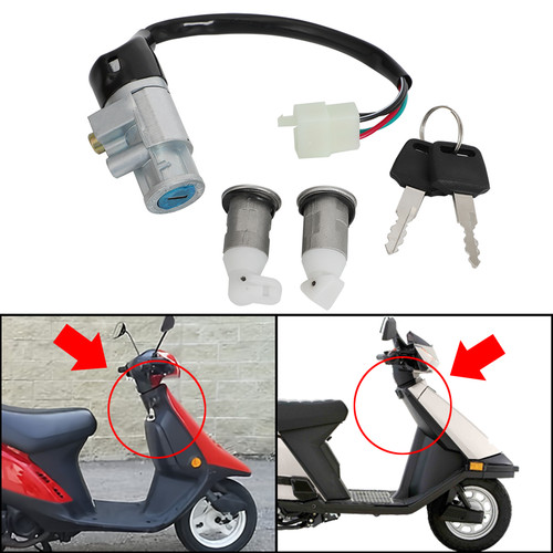 Ignition switch 2 keys - w/,
